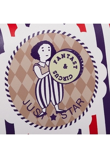 Linjinxu Just Star 3 Katlı Rüya Gibi Desen Baskılı Uzun Cüzdan Mor Diğer Diğer