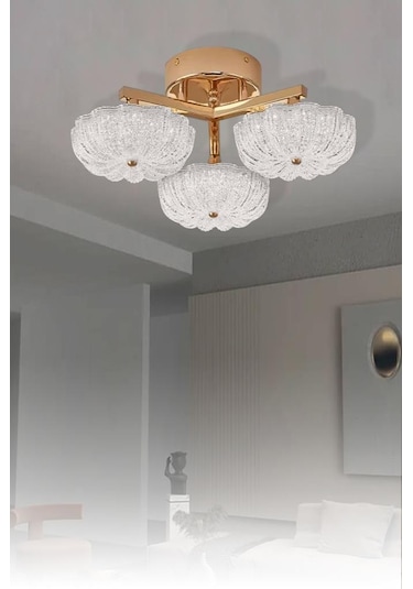 Eray Aydınlatma 6095-3 Sarı 3 Renk Led Avize Sarı