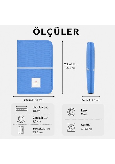 Lassig Changing Pouch Bebek Alt Değiştirme Organizer Blue