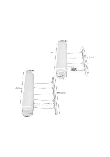 Ganzhoushop Geri Çekilebilir Çamaşır İpi, 4/5 Çamaşır İpi Çamaşır Kurutma Makinesi 4 Hat Çok Renkli