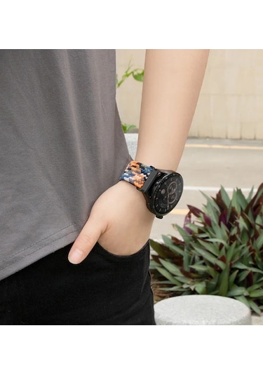 Huawei Watch Gt2 46mm Gt2e Likralı Örgü Kayış Akıllı Saat Kordonu