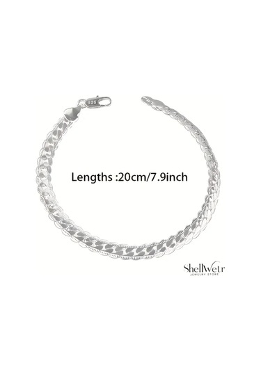 Soft 925 Ayar Gümüş Unisex Bileklik Sevdiklerinize Ve Kendinize En Özel Hediye Gümüş