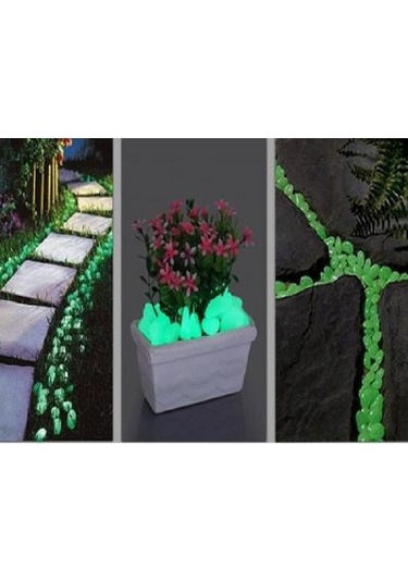 Fosforlu Çakıl Taşları (50 Adet) Yeşil