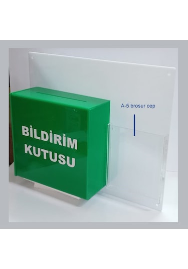 Yeşil-beyaz Pleksi Bildirim Kutusu