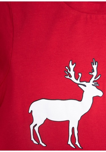 Yılbaşı Özel Kırmızı Uzun Kollu Unisex Tshirt Kırmızı