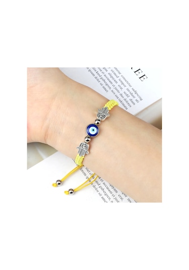 Liangmei Fatima'nın Eli Kolye Bilezik Türk Mavi Nazar Şanslı Bordo