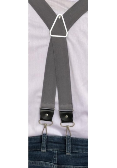 Kancalı Gri Pantolon Askısı 4 Kancalı