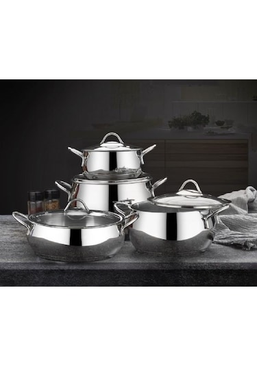 FİRST CLASS DELUX 8 PRÇ ÇELİK SET PLATİN