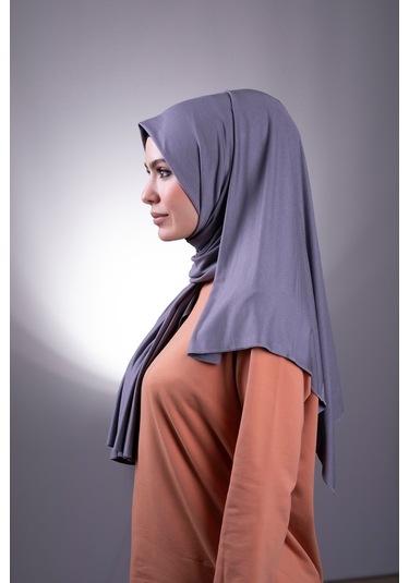 Koyu Gri Düz Klasik Şal Viskon Kumaş Likralı Penye 202101_23