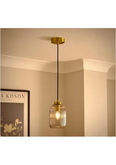 Mylights Rustik Vintage Bal Camlı Tavan Sarkıt Avize 14 Cm Cap Opal