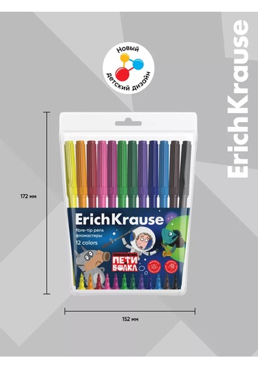 Erichkrause Jöleli Kalemler: Peto Ve Kurt'un Maceraları, 12 Renk 188122551