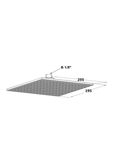 Fause Tepe Duş Başlığı 29,5x19 Cm Siyah Ktd122-b Siyah