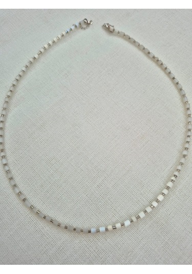 Sedef Boru Kesme Boncuk Bayan Kolye