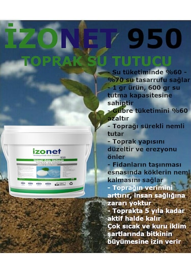 İzonet 950 Toprak Su Tutucu 5 Kg