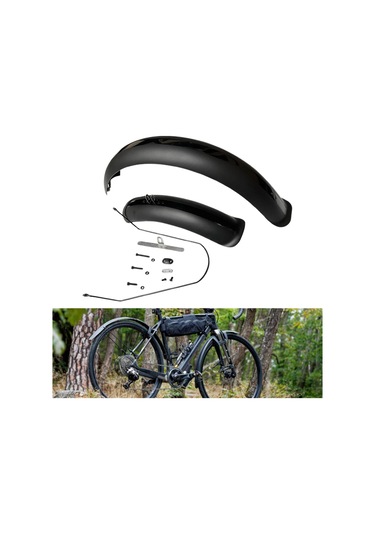 Suntek Bisiklet Çamurluk Ön Arka Set Dağ Bisikleti Için 26 Siyah