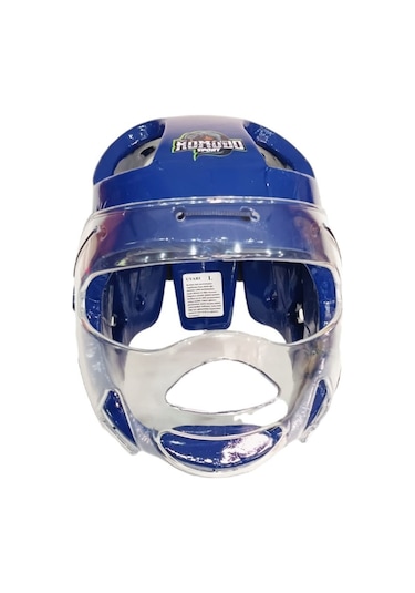 Komodo Sport Taekwondo Kapalı Camlı Mantar Kask Tkk3001 Mavi