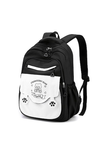 Artisway Okul Çantaları Kız Ilkokul Ortaokul Öğrencileri Sırt Çantası Eğlence Seyahat Sırt Çantası Mrmlh8 Beyaz - Siyah