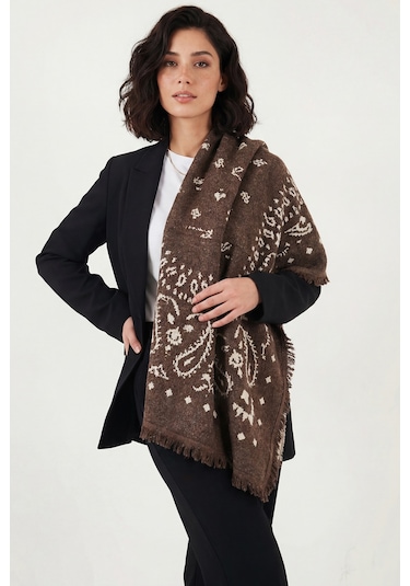 Lela Bayan Şal 6941300 Kahve-bej