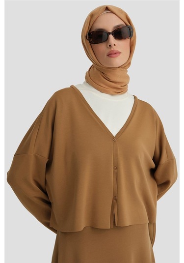 Armine Örme Hırkalı Takım 25kd6816 Camel Camel