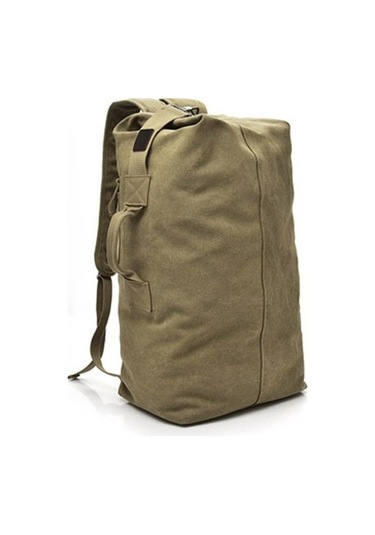 Silkroadselect Erkek Askeri Tuval Sırt Çantaları Erkek Çok Fonksiyonlu Kova Omuz Ordu Çanta Turist Katlanabilir Açık Büyük Çanta Sırt Çantası Çanta Tırmanma 9hk3d1 Kahverengi