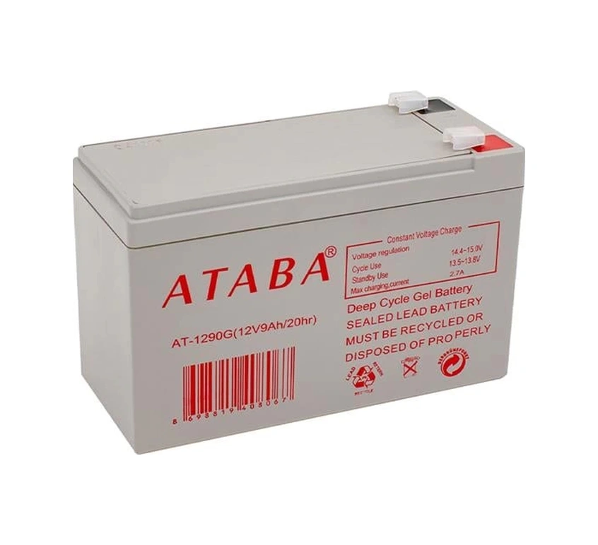 Ataba At1290g 12 Volt 9 Amper Jel Akü