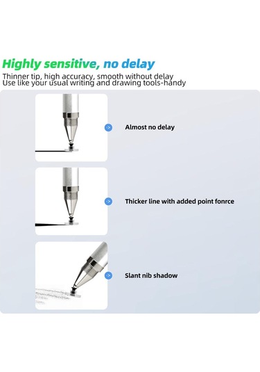 Fonken 3 In 1 Evrensel Android iPhone Tablet Uyumlu Dokunmatik Kalem Siyah