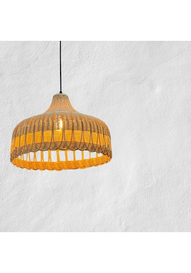Milos Rattan Bambu Sarkıt Avize Natural