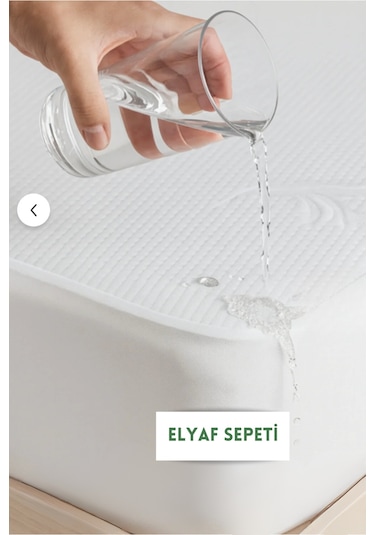 Pamuklu Üst Kumaşlı Yatak Alezi Ultra Sessiz Sıvı Geçirmez Yatak Koruyucu Alez Beyaz