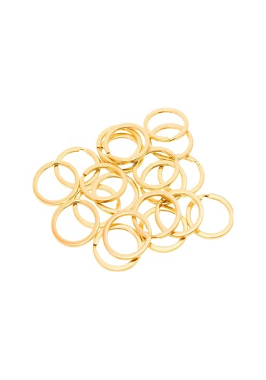 30 Adet Altın Renk 3 Cm Metal Anahtarlık Halkası