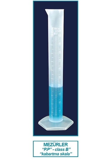 İSOLAB 016.05.100 mezür - uzun from - P.P - B kalite - kabartma s