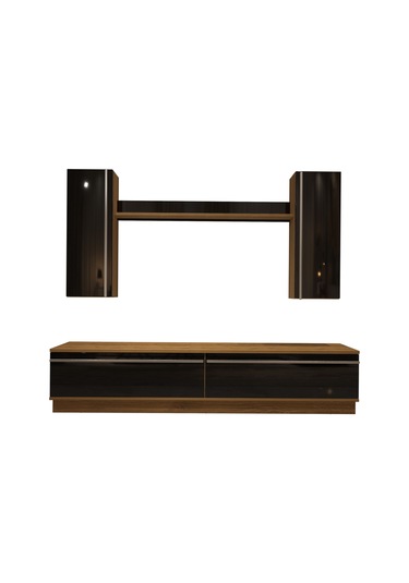 Decoraktiv Eko 5db Mdf Std Tv Ünitesi Tv Sehpası Pera - Siyah