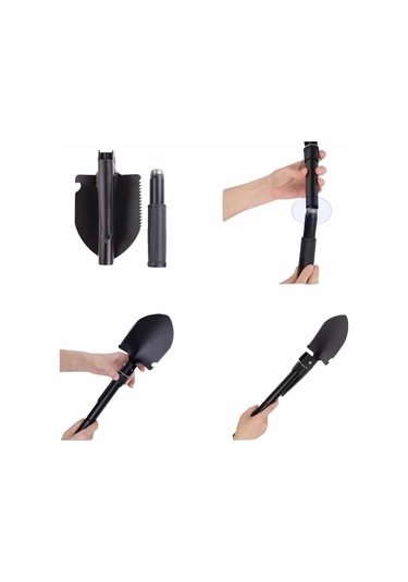 Kazma Kürek Seti Pusulalı Katlanır Portatif Kazma Kürek Seti Çok Fonksiyonlu Katlanabilir