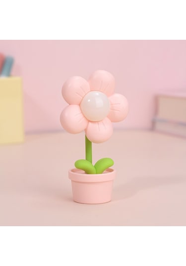Yeni Mini Çiçek Göz Koruması Gece Lambası-pembe Açık Pembe