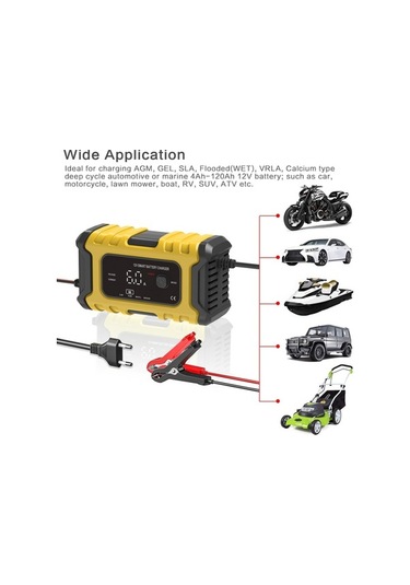 12v 6a Akıllı Motosiklet Akü Şarj Cihazı - Tam Otomatik, Taşınabilir Ve Çok Fonksiyonlu