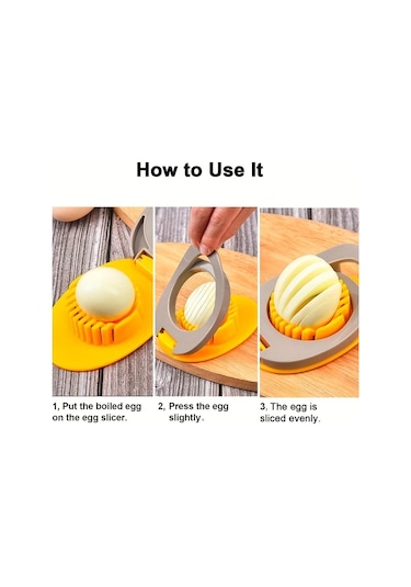 Honeybeeshop Blue Paslanmaz Çelik Yumurta Dilimleyici Mutfak Aleti Ev Restoran Kullanımı mavi