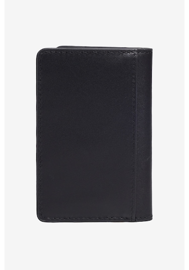 Erkek Sıyah Suni Deri Kartlık Siyah