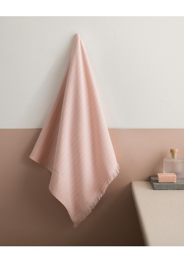 Eleta Pamuklu Yüz Havlusu - Pudra 8684427190593 Pudra