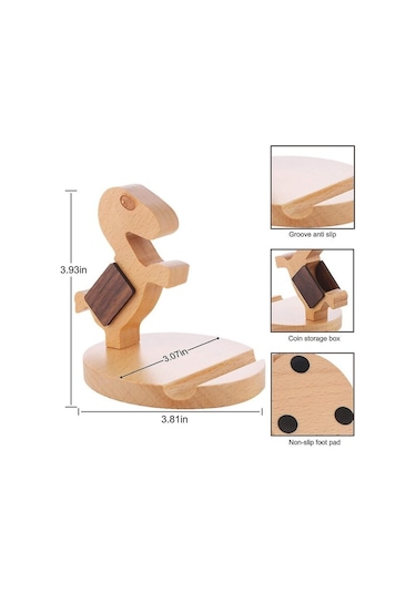 Ahşap Cep Telefonu Tutucu Şarj Standı