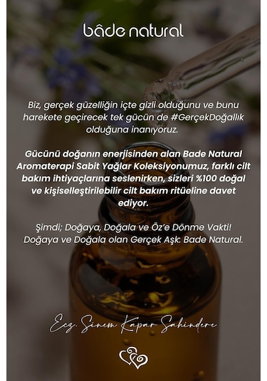 Bade Natural Saf Soğuk Sıkım Tatlı Badem Yağı 30 ML