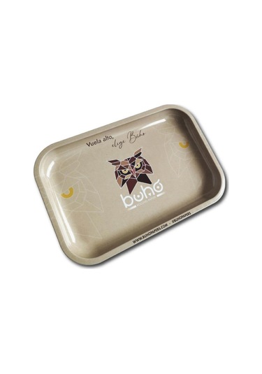 Büyük Metal Tepsi Buho Doğal Beyaz