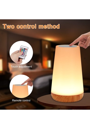 Led Gece Lambası, Dokunmatik Kısılabilir Atmosfer Masa Lambası, Doğal