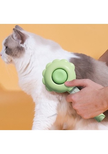 Basmalı Telli Su Sprey Hazneli Hayvan Fırçası Çift 2in 1