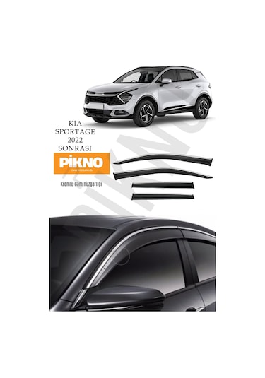 Kia Sportage 2022 Ve Sonrası Kromlu Cam Rüzgarlığı 4'lü Set A+ Plus