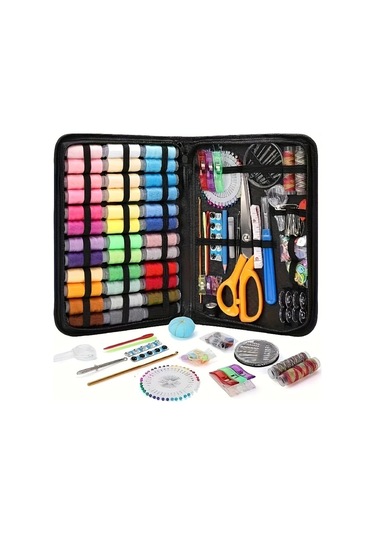 Cordial Küçük Boy Dikiş Seti: 205 Parça İplik, Makas, Ölçü Bandı, Ev & Seyahat Tamiri