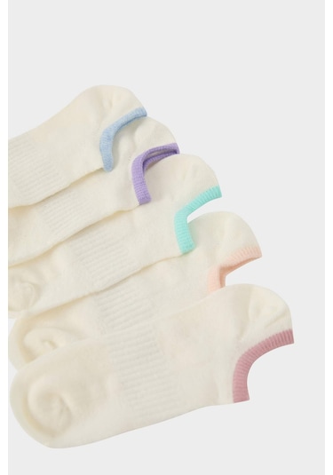 DeFacto Kız Çocuk 5'li Pamuklu Patik Çorap E6050A8NSKR1