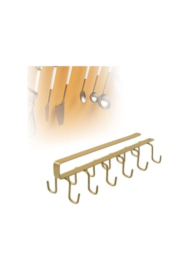 Trendooze Kabin Raf Kahve Kabası Tutucu, Altın Kemerli Askı Altı Altın