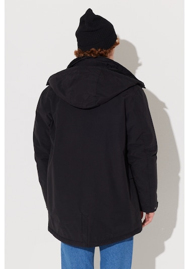 Lee Regular Fit Normal Kesim Kapüşonlu Siyah Parka Ceket L232220001 Siyah