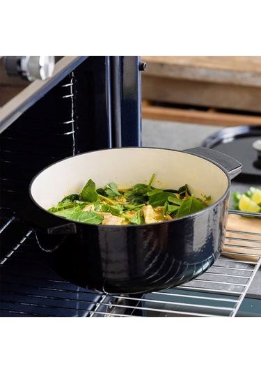 Kitchenaid Cc006058 Döküm Demir Tencere 22 Cm / 3.3 L Onyx Siyah