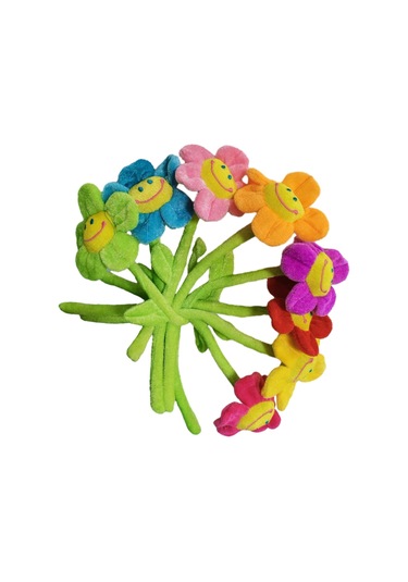 1/2 8 Parçalı Peluş Çiçek Bükülebilir Saplar Perde Tokası 1 Set Diğer