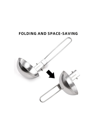 Mufunye Çelik Paslanmaz Katlanabilir Süzgeç Kaşığı - 7x17cm - 35g - Yemek Pişirme Aletleri Çok Renkli